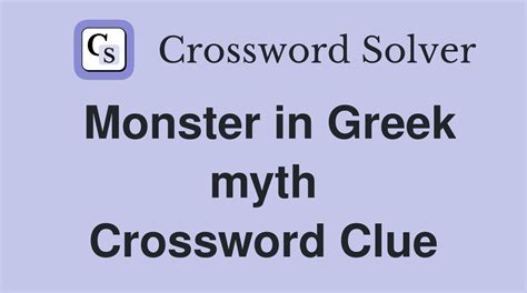 greek monster with 9 heads Crossword Clue 